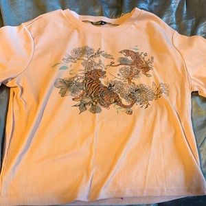 Shein Curve Tiger Tee